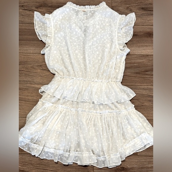 NWOT MISA Los Angeles Lilian White Lace Tiered Dress Size Large - Picture 5 of 13